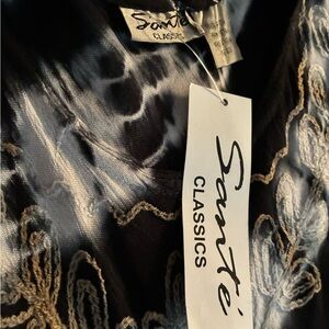 Santé Classics Black and Gray Midi Dress